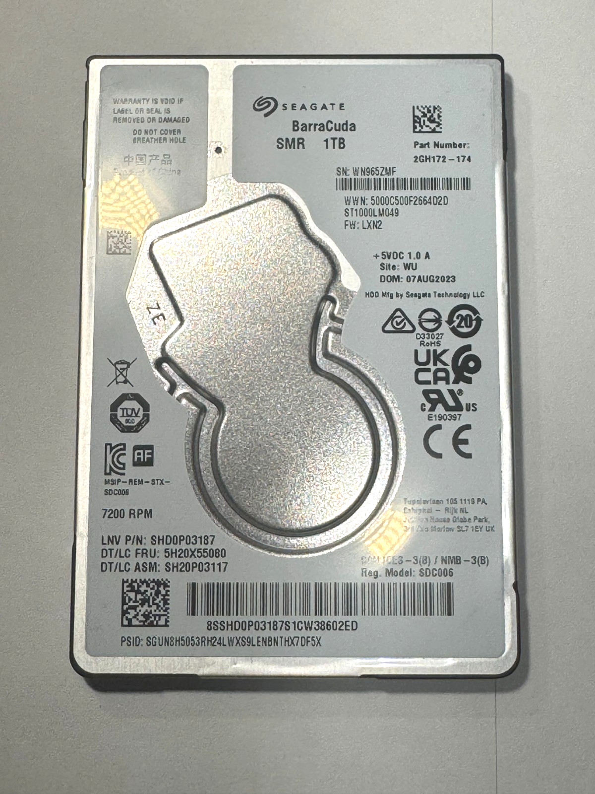 Seagate BarraCuda Pro ST1000LM049 2.5 7.200RPM 1TB SATA HDD