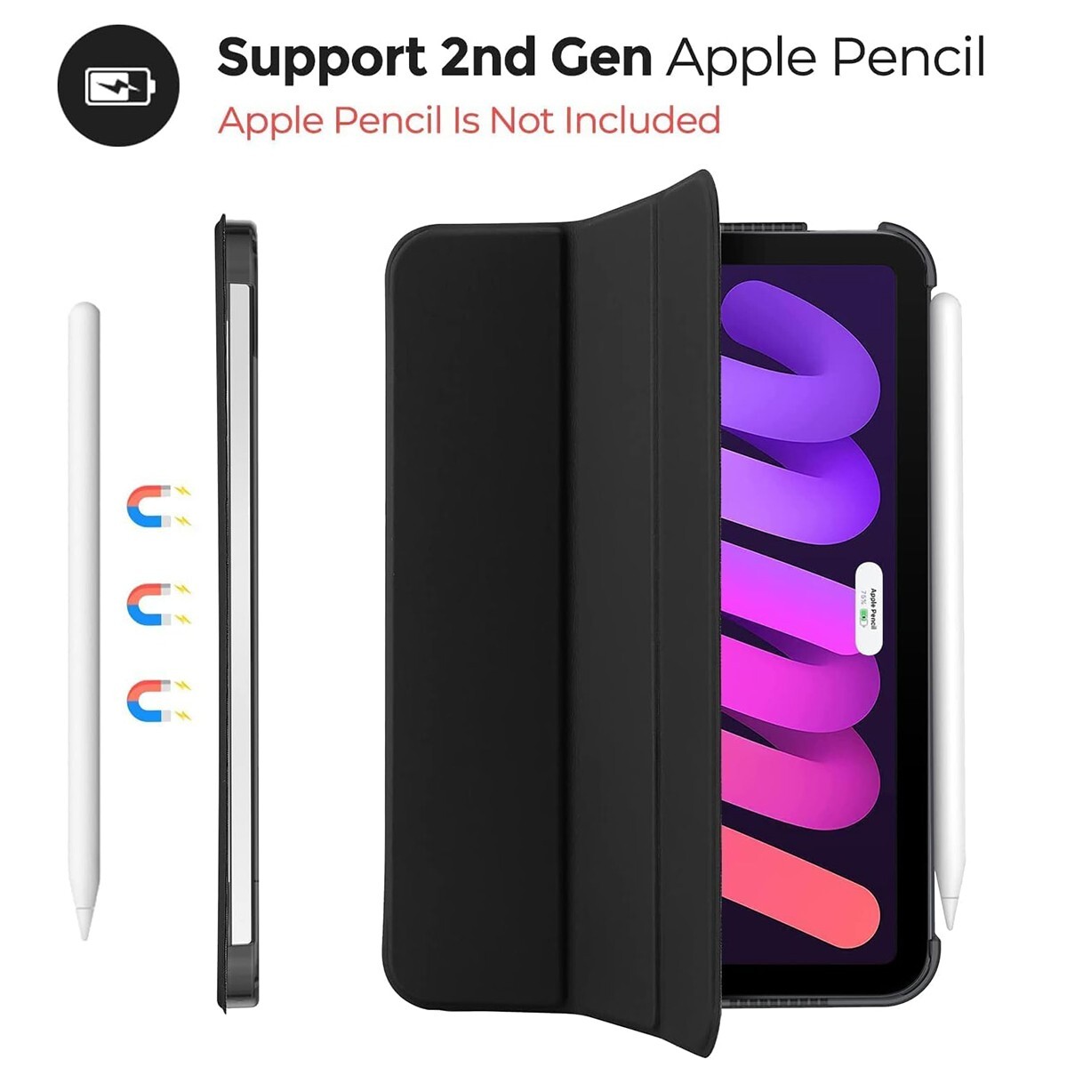 For Apple iPad Mini A17 Pro 8.3 inch (2024) Case Folio Leather Stand Smart Cover