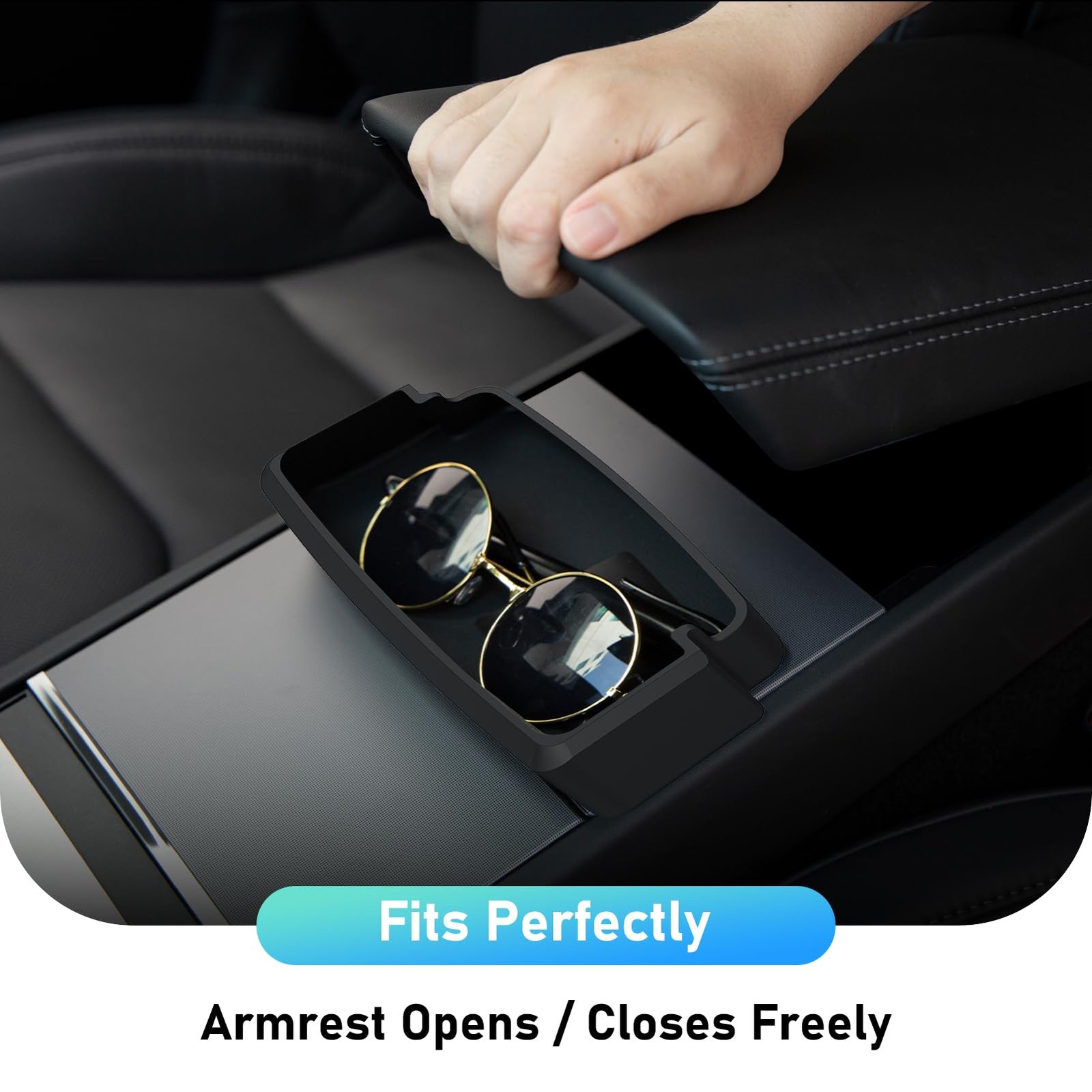 2025 Center Console Sunglasses Holder for Tesla Model Y & Model 3 Accessories