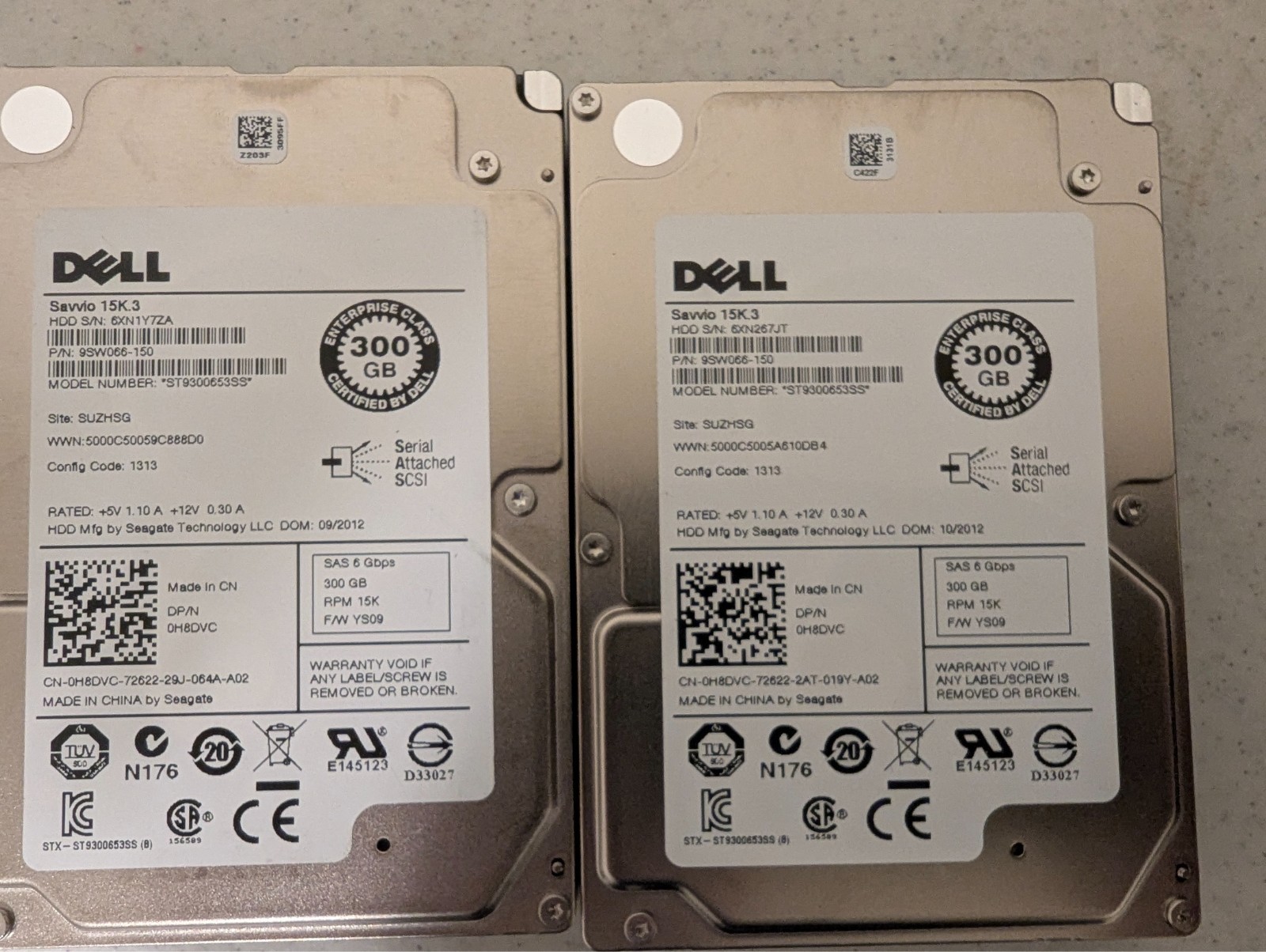 Dell Savvio 15K.3 ST9300653SS 300GB 15K SAS 2.5″ Enterprise HDD – Tested Good