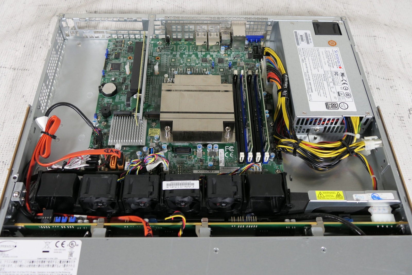 Supermicro 1U Server X11SCM-F Xeon E-2124 3.3Ghz 16gb 4x Trays