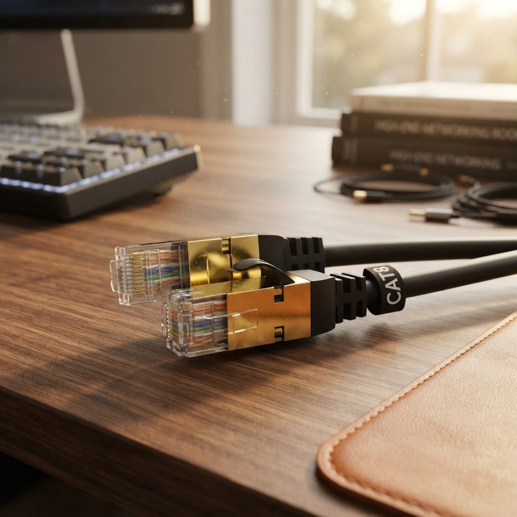 100ft Cat 8 Ethernet Cable – High Speed, Shielded, Weatherproof SFTP for Gaming