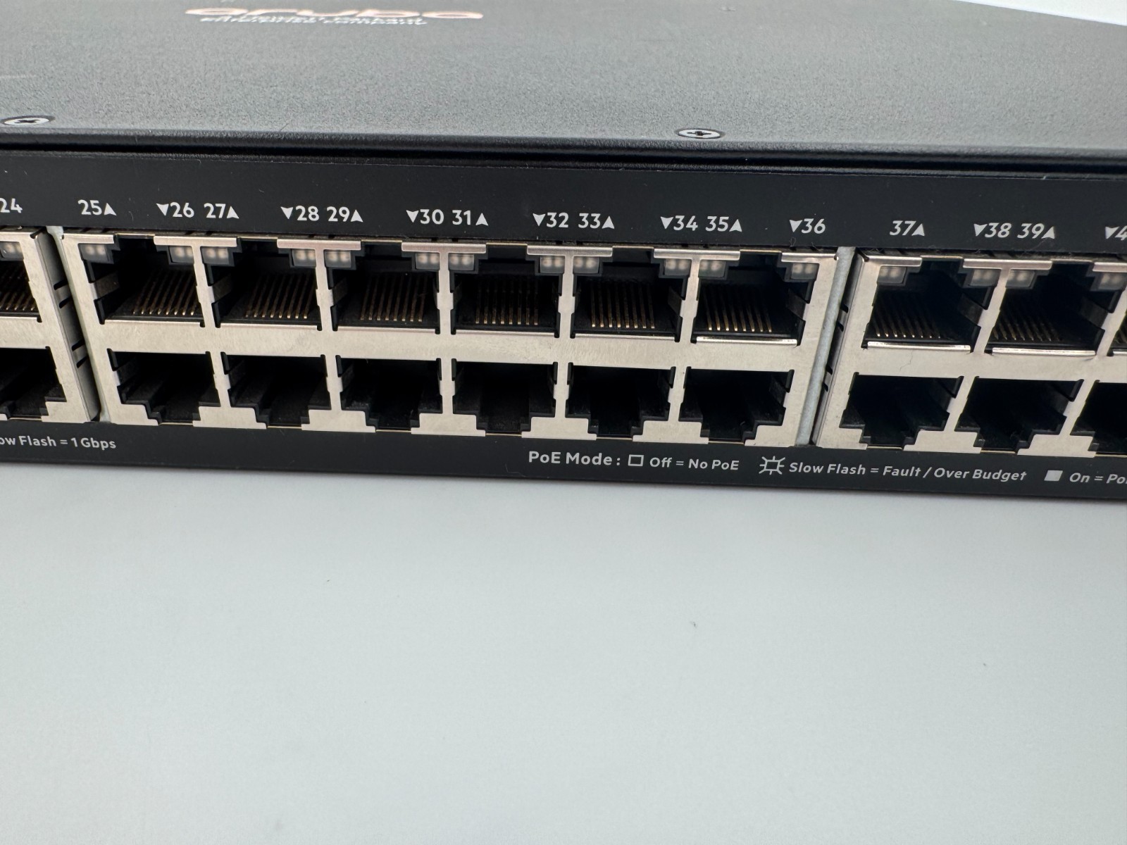 HPE Aruba JL262A 2930F 48-Port PoE+ 4x SFP L3 Switch Tested Rack Ears