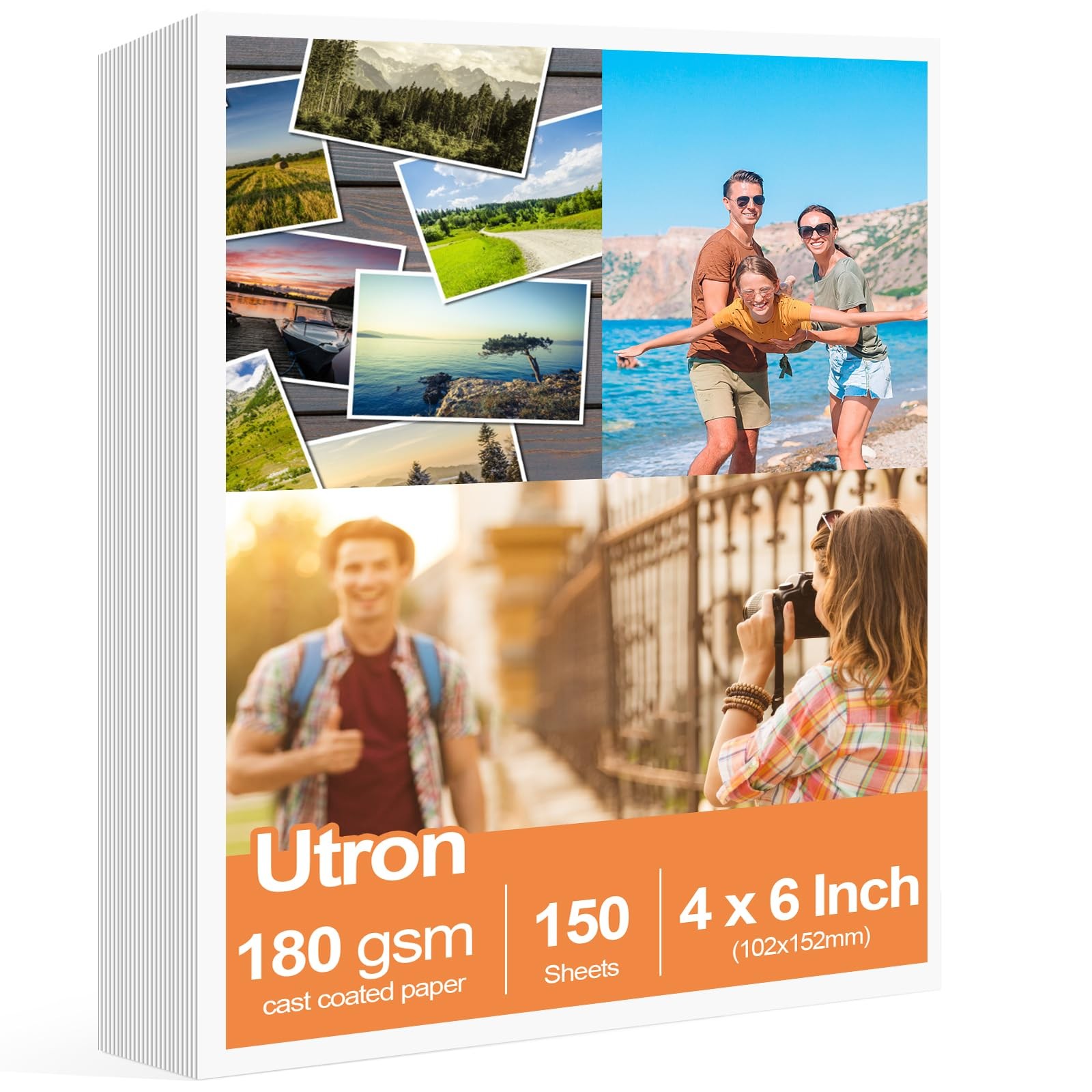 150 Sheets glossy photo paper, 4 x 6 Inch, photo paper for printer, photo printe