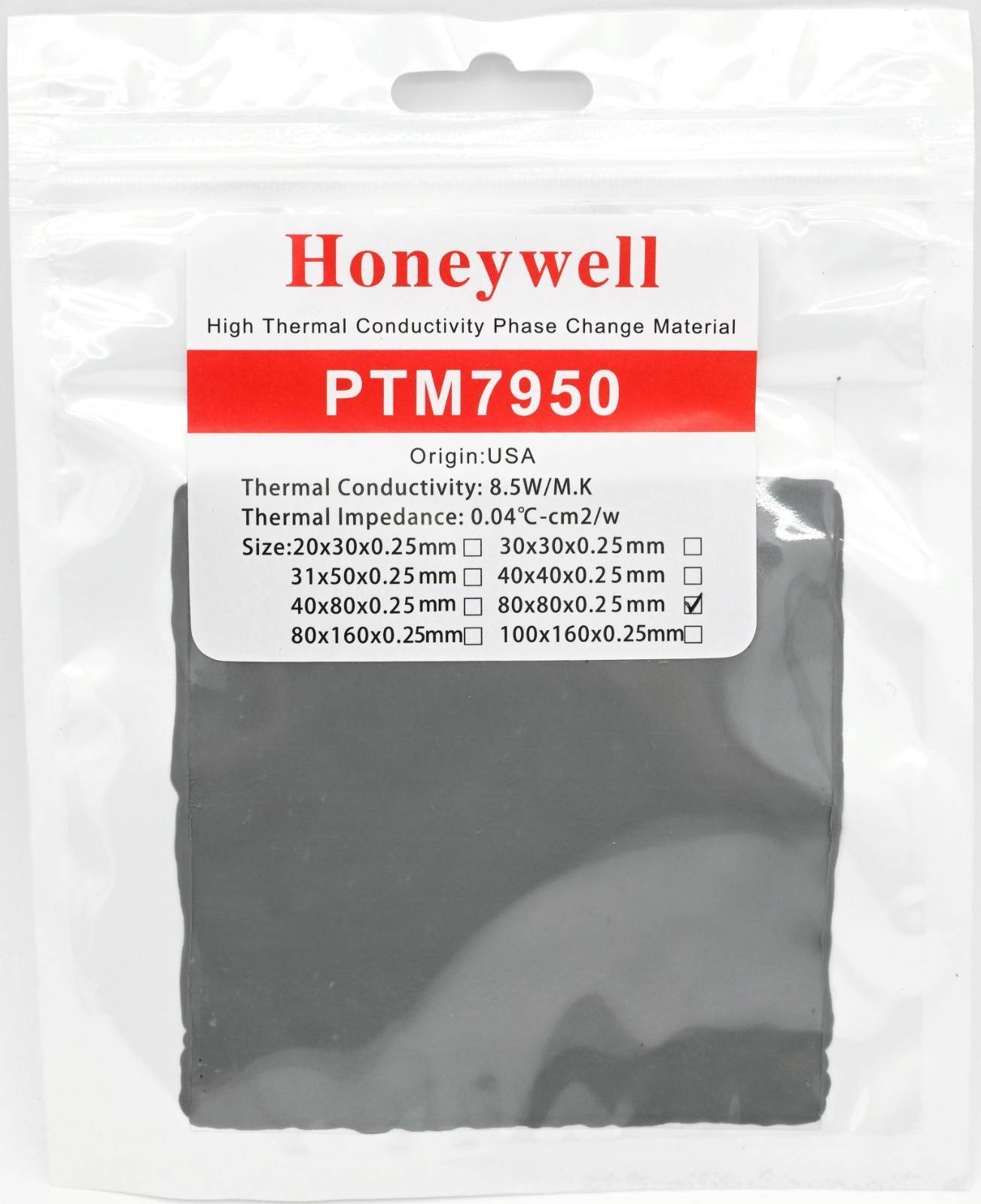 Honeywell PTM7950 80x80x0.25mm Phase Change Thermal Paste Laptop CPU Graphics