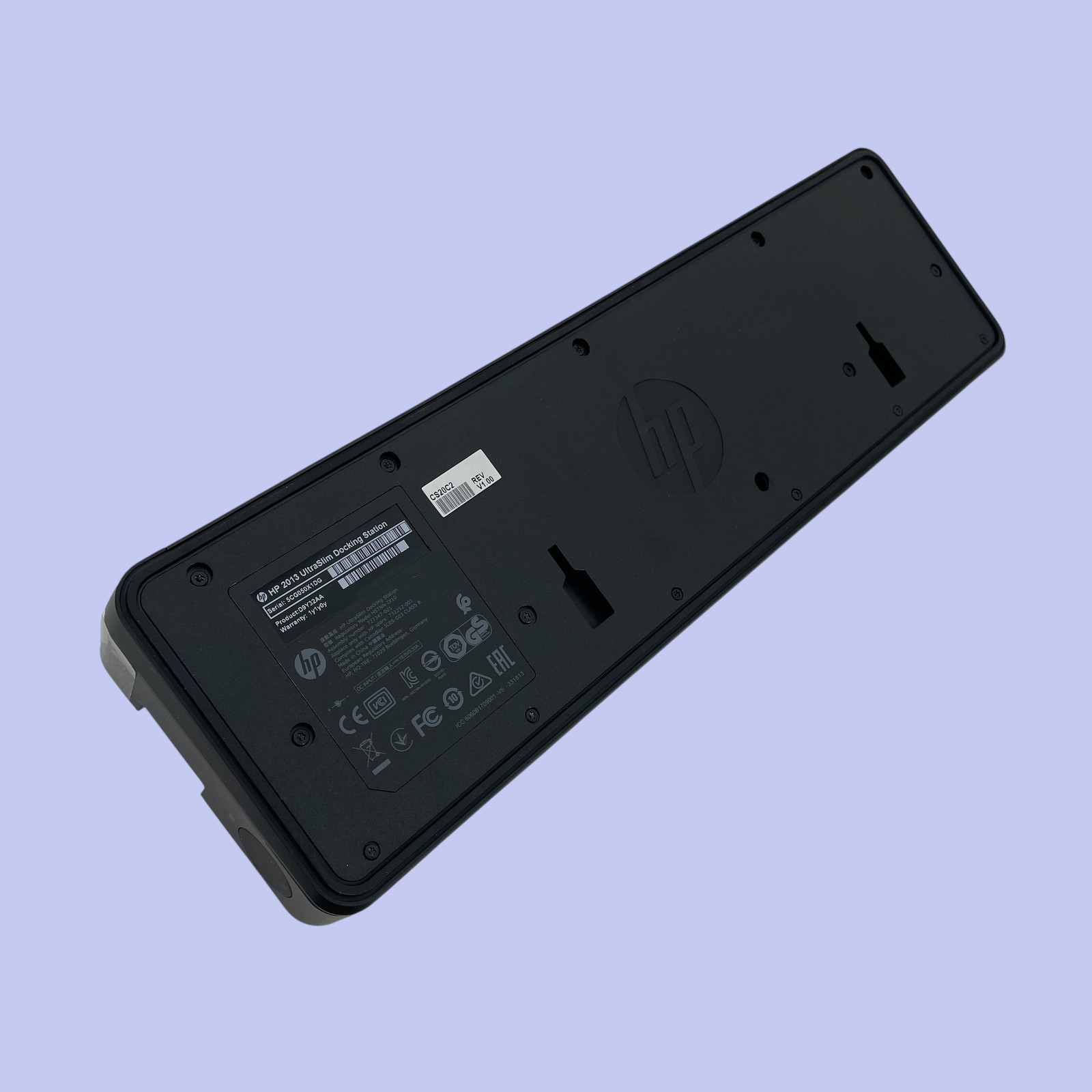 HP UltraSlim 4x USB 3.0 Docking Station D9Y32AA Dock with 65W Adapter #8723