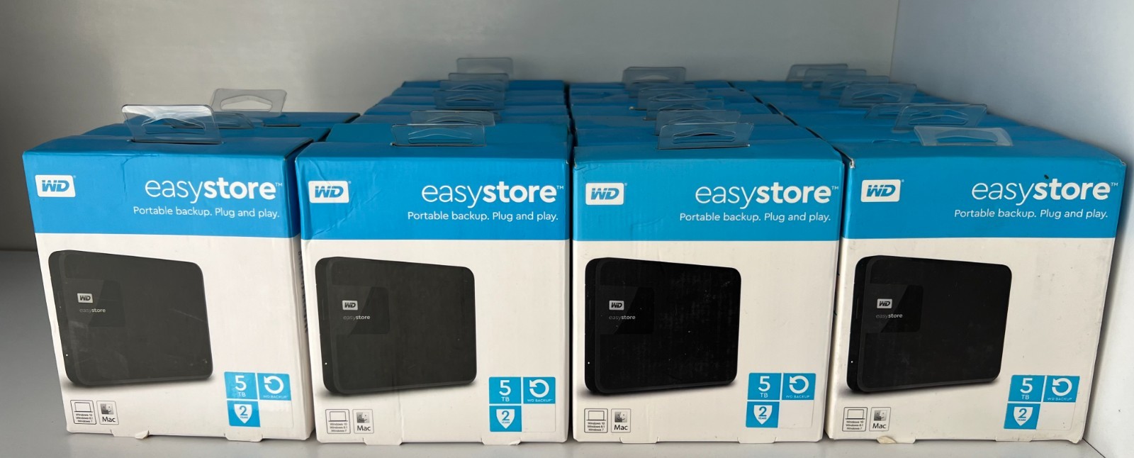 WD – Easystore 5TB External USB 3.0 Portable Hard Drive-Black-WDBKUZ0050BBK-WESN