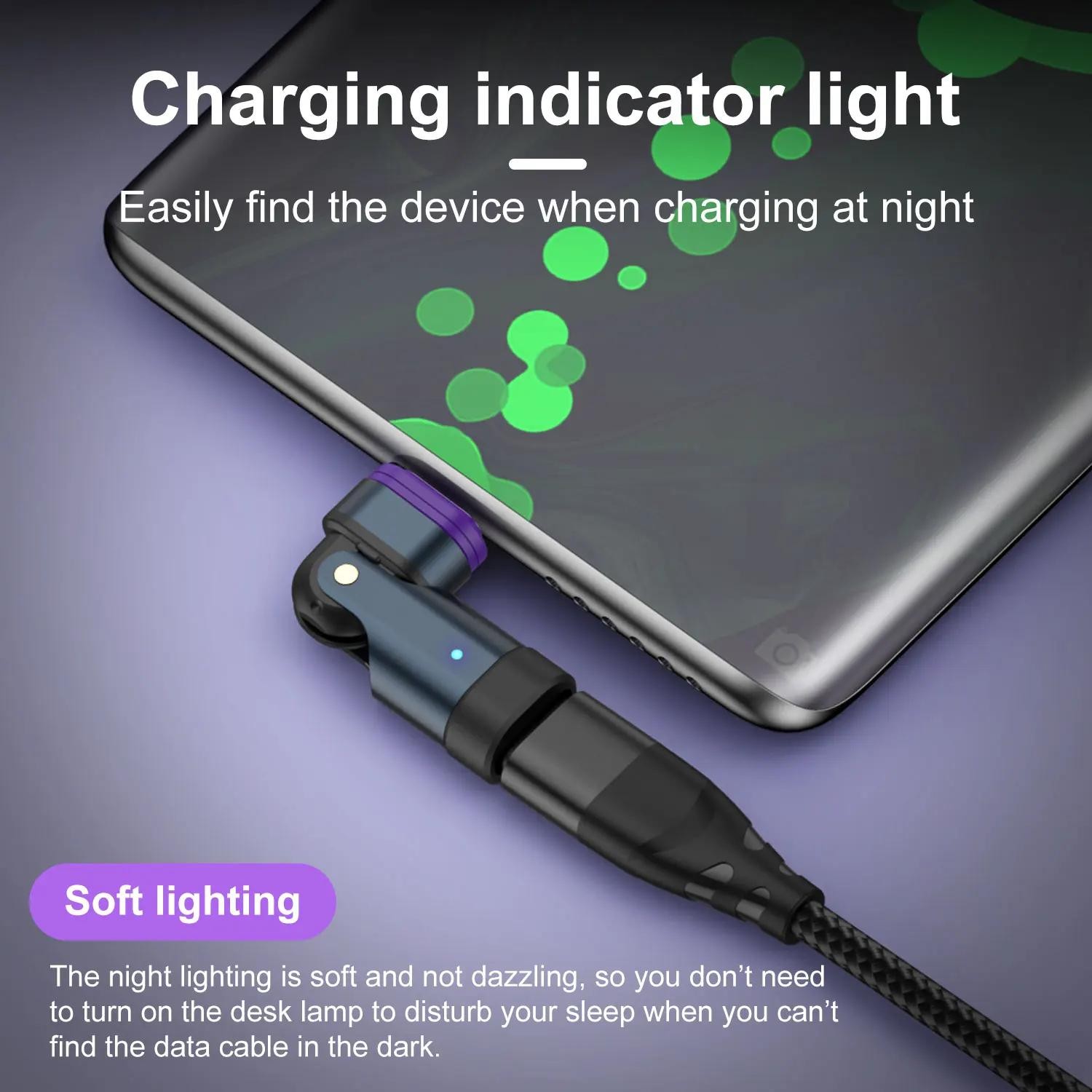 Uslion 240w Magnetic Usb-c Adapter 180° Rotation Fast Charging Type-c Converter¢