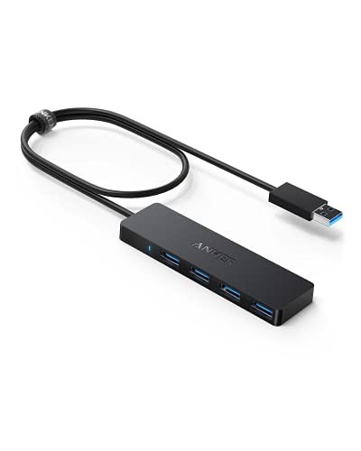 Anker USB3.0 Ultra Slim 4-Port Hub USB Hub 60cm Cable 5Gbps High Speed Transfer