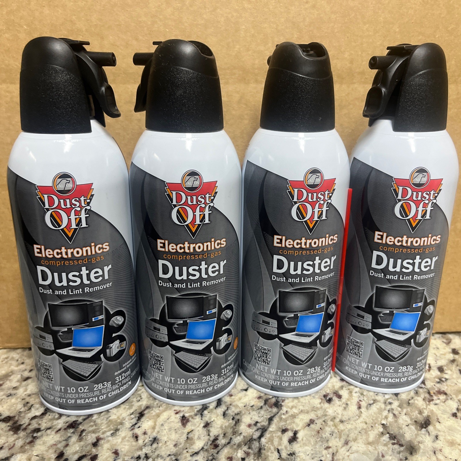 New Canned Air Falcon Dust-Off Compressed Computer Gas Duster 10 oz 4 Pack