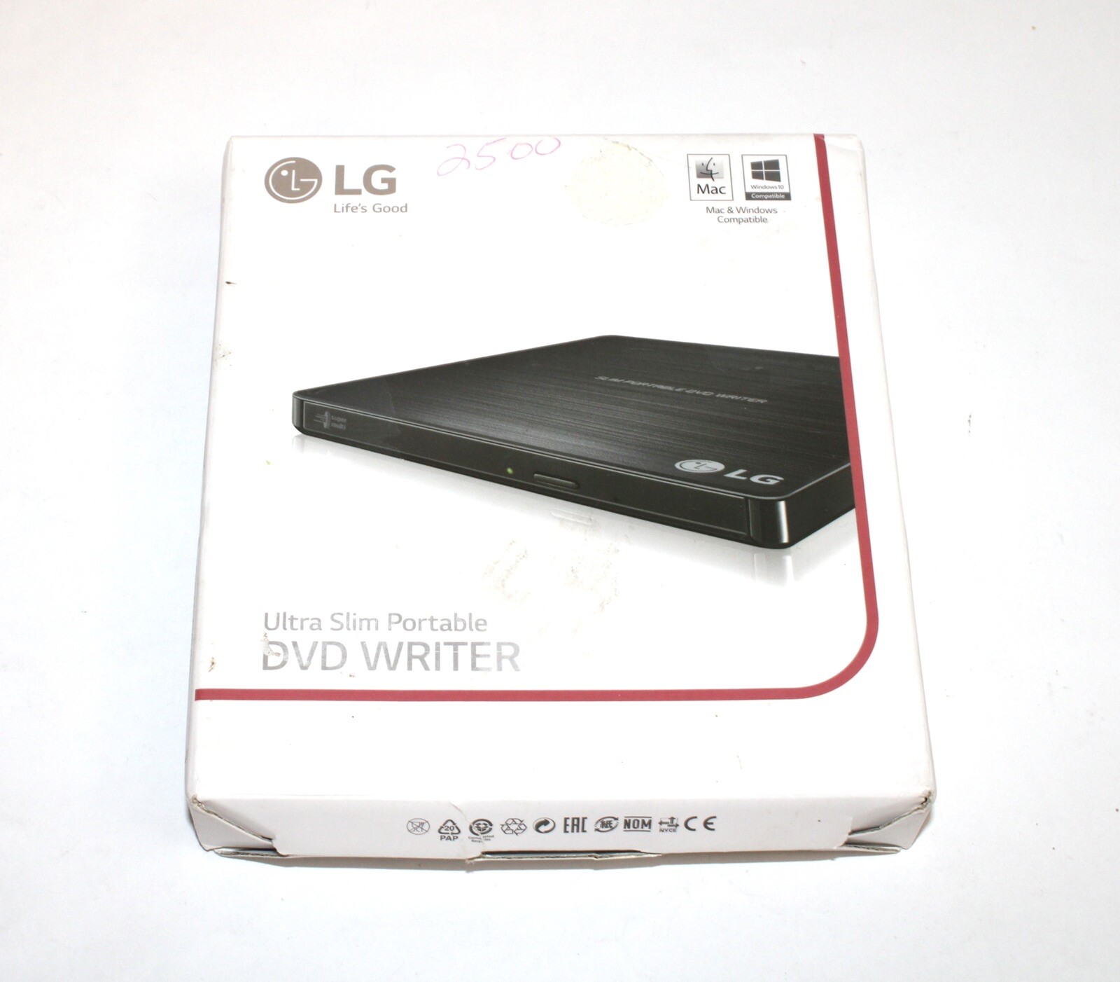 LG SP80NB80 Ultra Slim Portable USB External DVD-Writer PC/Mac Black
