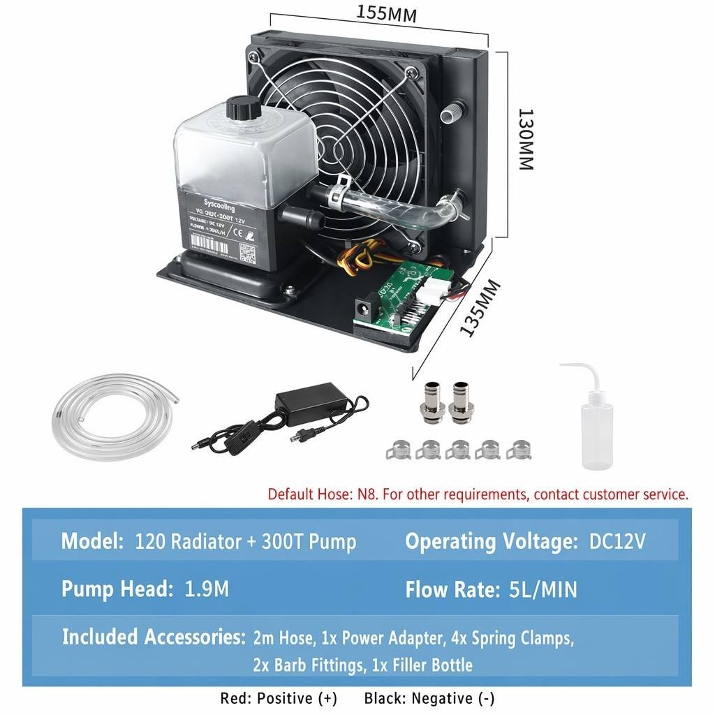 OCOCOO External Water Cooling Station 12V/24V AIO Radiator for 3D Printer Laser