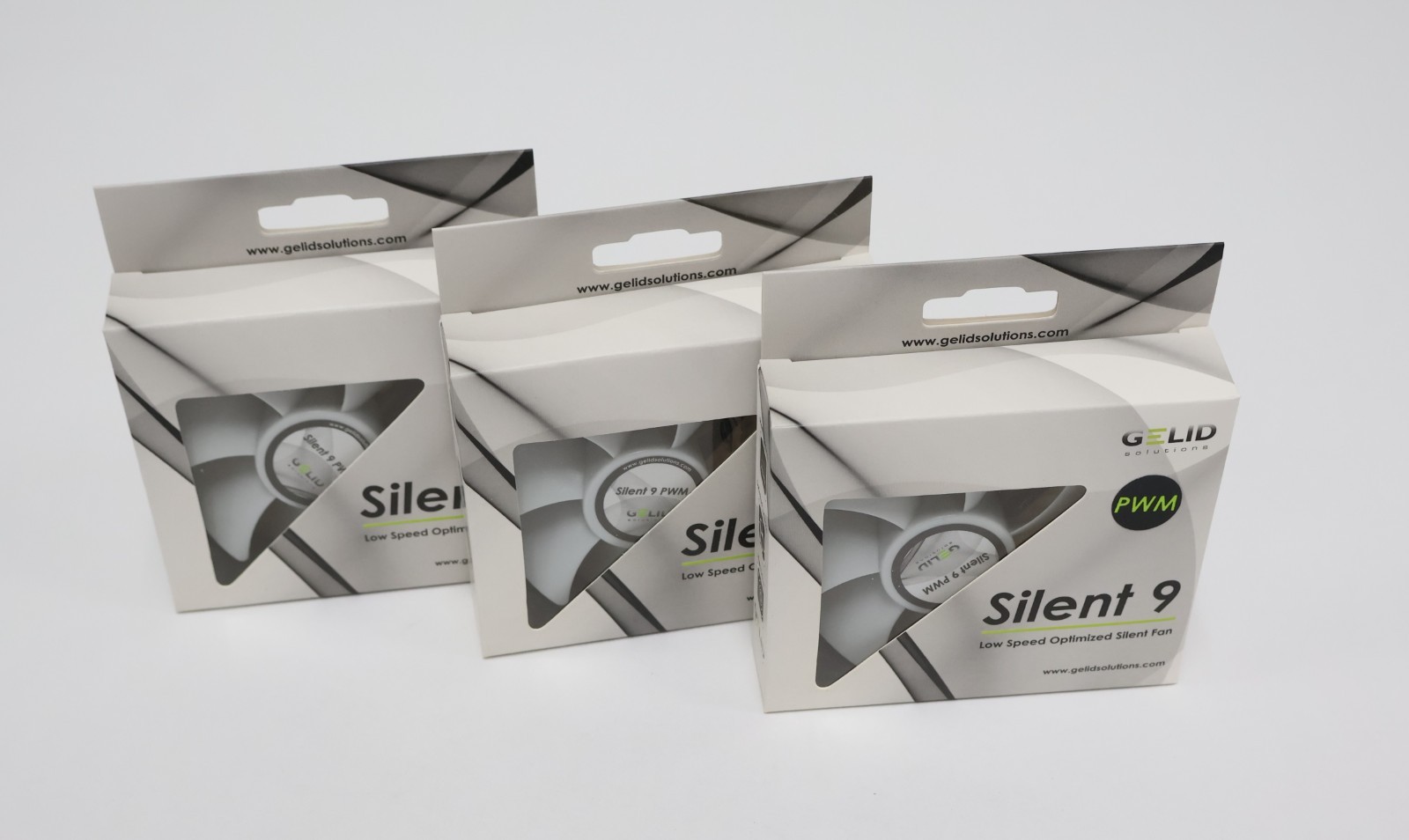 Gelid Solutions Silent 9 PWM 92mm Case Fan 1500 RPM 3-Pin Connector (Pack of 3)