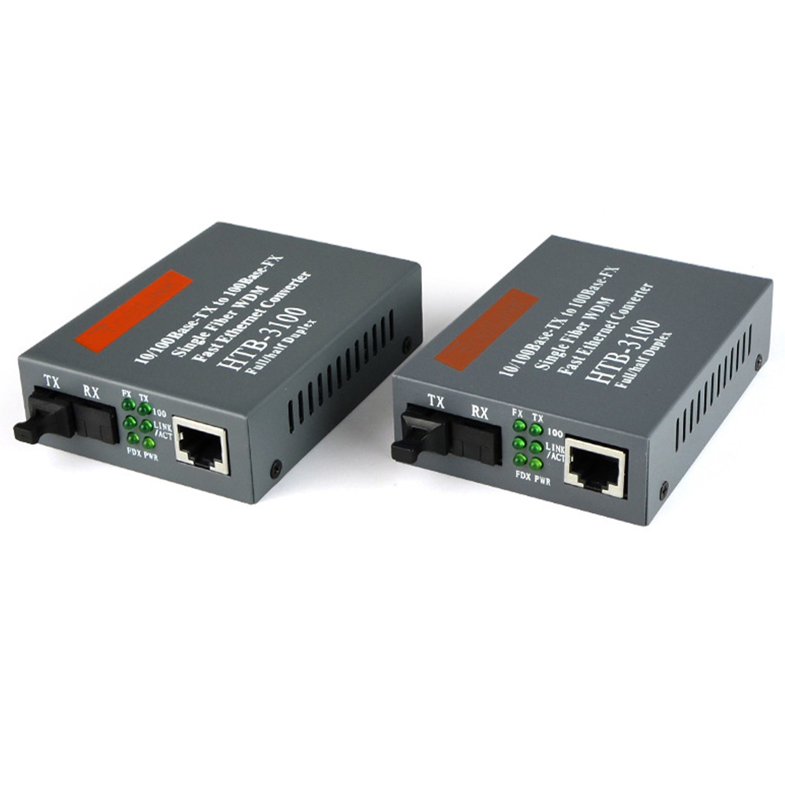 Premium 10/100Mbps ethernet to fiber optic media converter, SC 1Pair