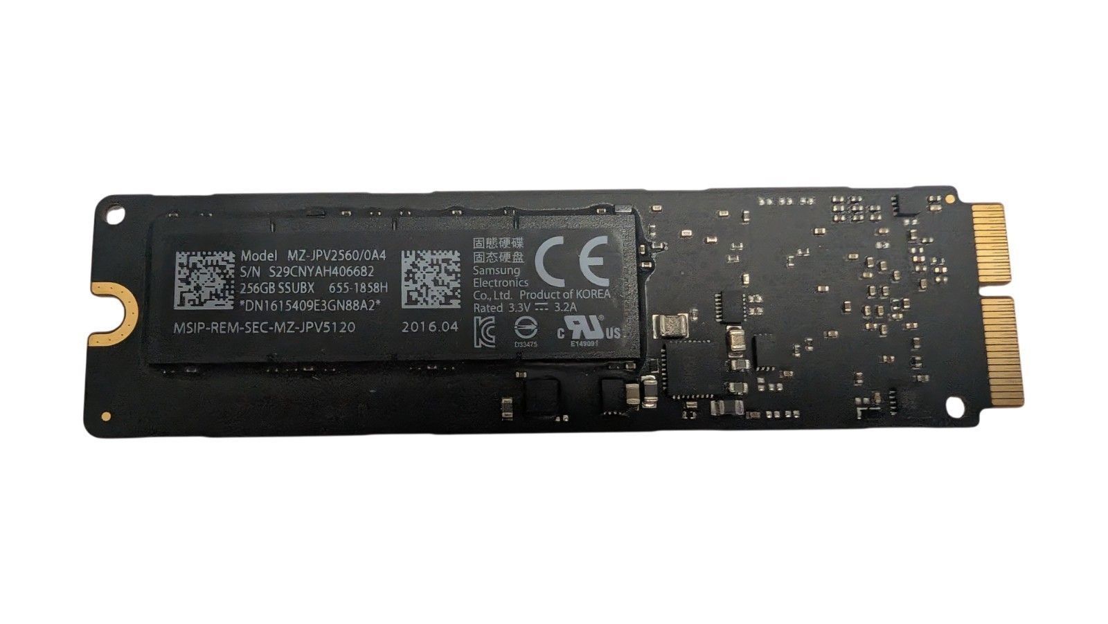 Samsung SSUBX MZ-JPV2560/0A4 655-1858H 256GB PCIe SSD Solid State Drive –