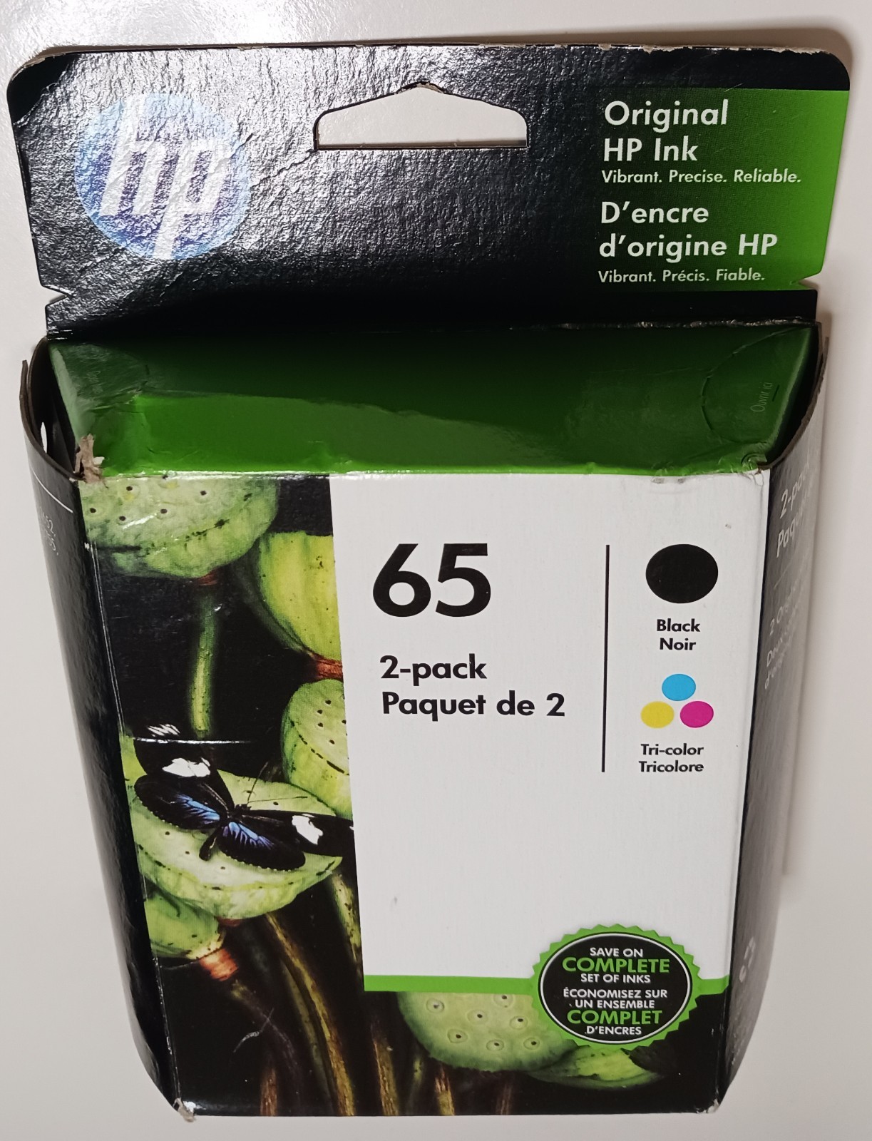 GENUINE OEM HP 65 (T0A36AN) BlLACK & Tri-COLOR Original Ink Cartridges BRAND NEW