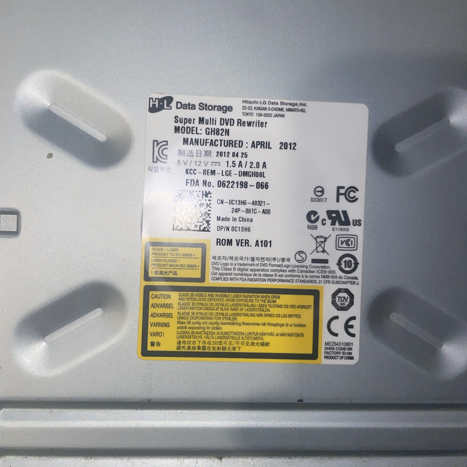 Dvd Cd R Optic Drive For Pc Tested Working Reads Writes Good Condition