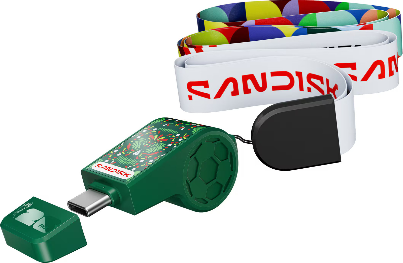 SANDISK – 128GB USB-C FLASH DRIVE: FIFA WORLD CUP 2026 EDITION – Green/Mexico