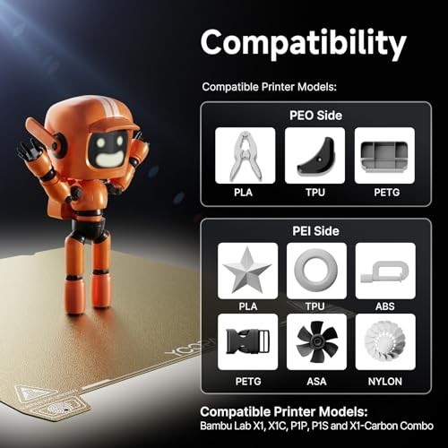 Double Sided PEI PEO Flexible Magnetic Build Plate 235x235mm 3D Printer Bed