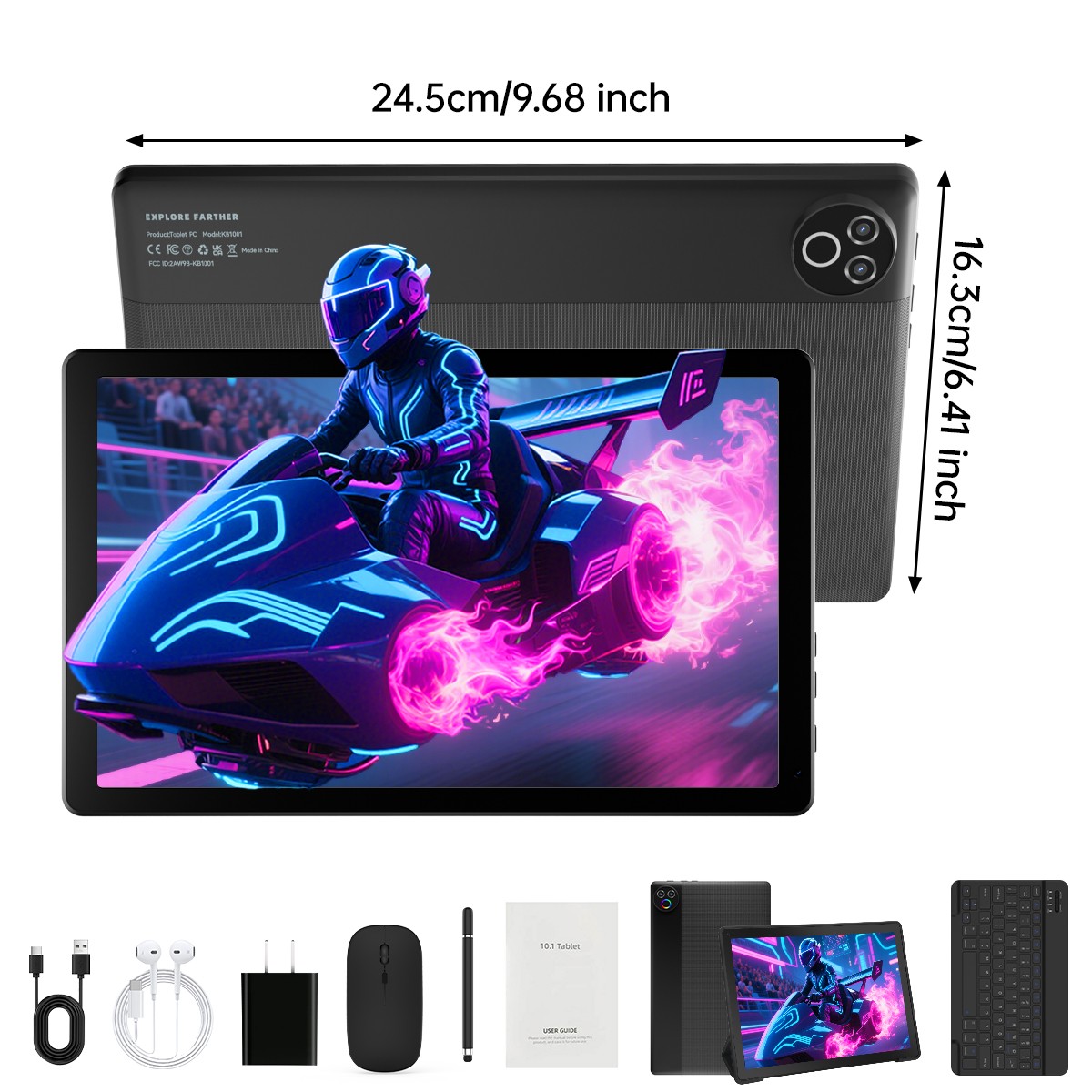 Android 15 Tablet | 10.1″ IPS HD Octa-Core A333, 20+64GB, 5000mAh,Dual WiFi 6
