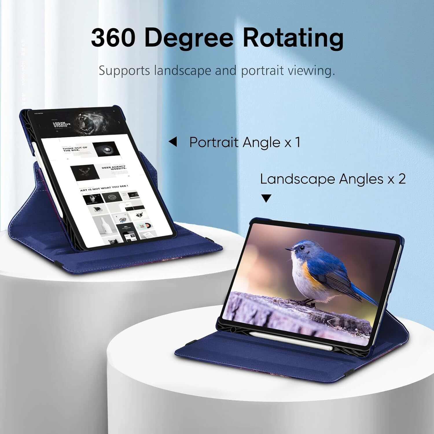 Rotating Case for Samsung Galaxy Tab S9 FE 10.9 Inch/Tab S9 11 2023 Stand Cover