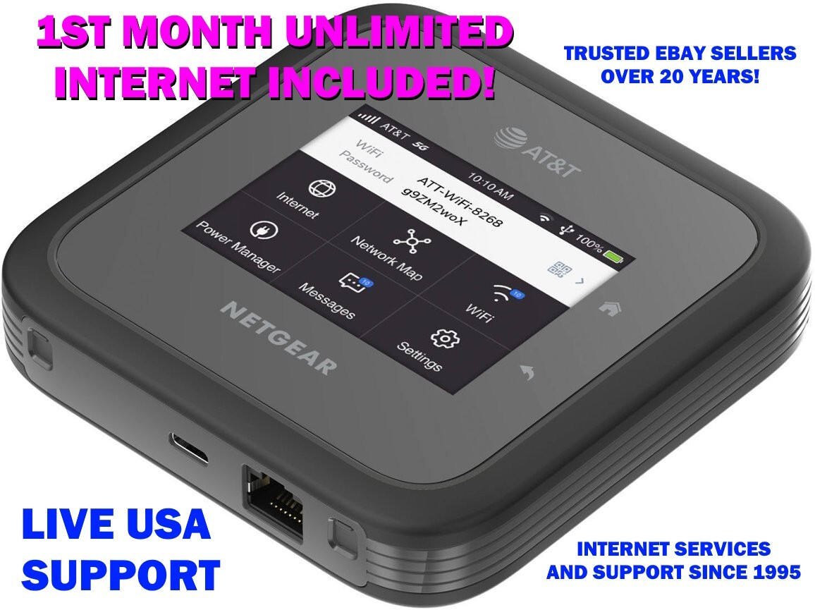 UNLOCKED M6 PRO NETGEAR 5G SPEEDS ✅ NIGHTHAWK INCLUDES UNLIMITED INTERNET PLAN ✅