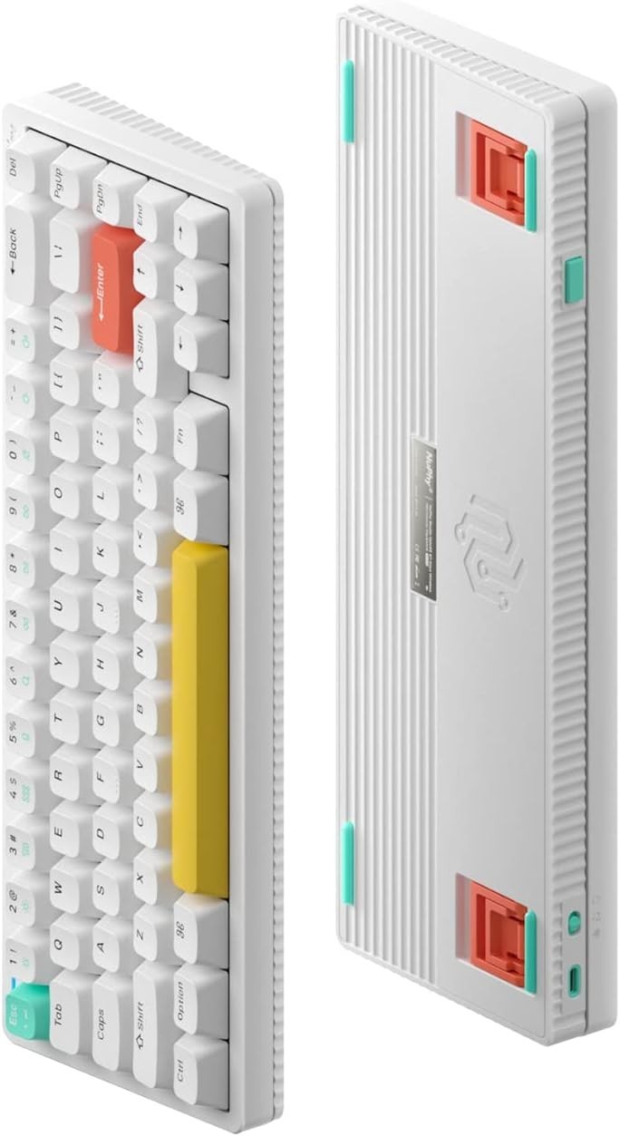 NuPhy Halo65 65% Wireless Keyboard Baby Raccoon Switch Hot Swap RGB White NEW