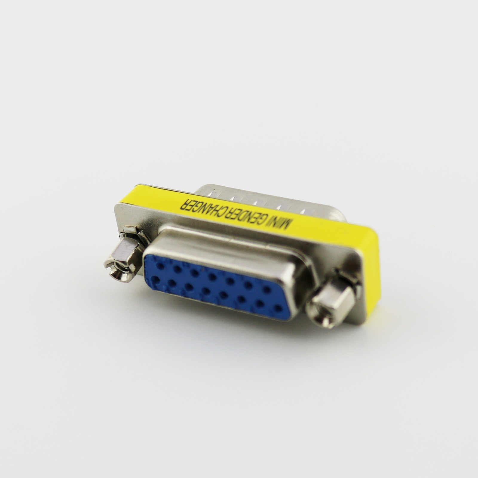 VGA/SVGA DB15 D-SUB 15Pin 2 Rows Male To DB15 Female Mini Gender Changer Adapter