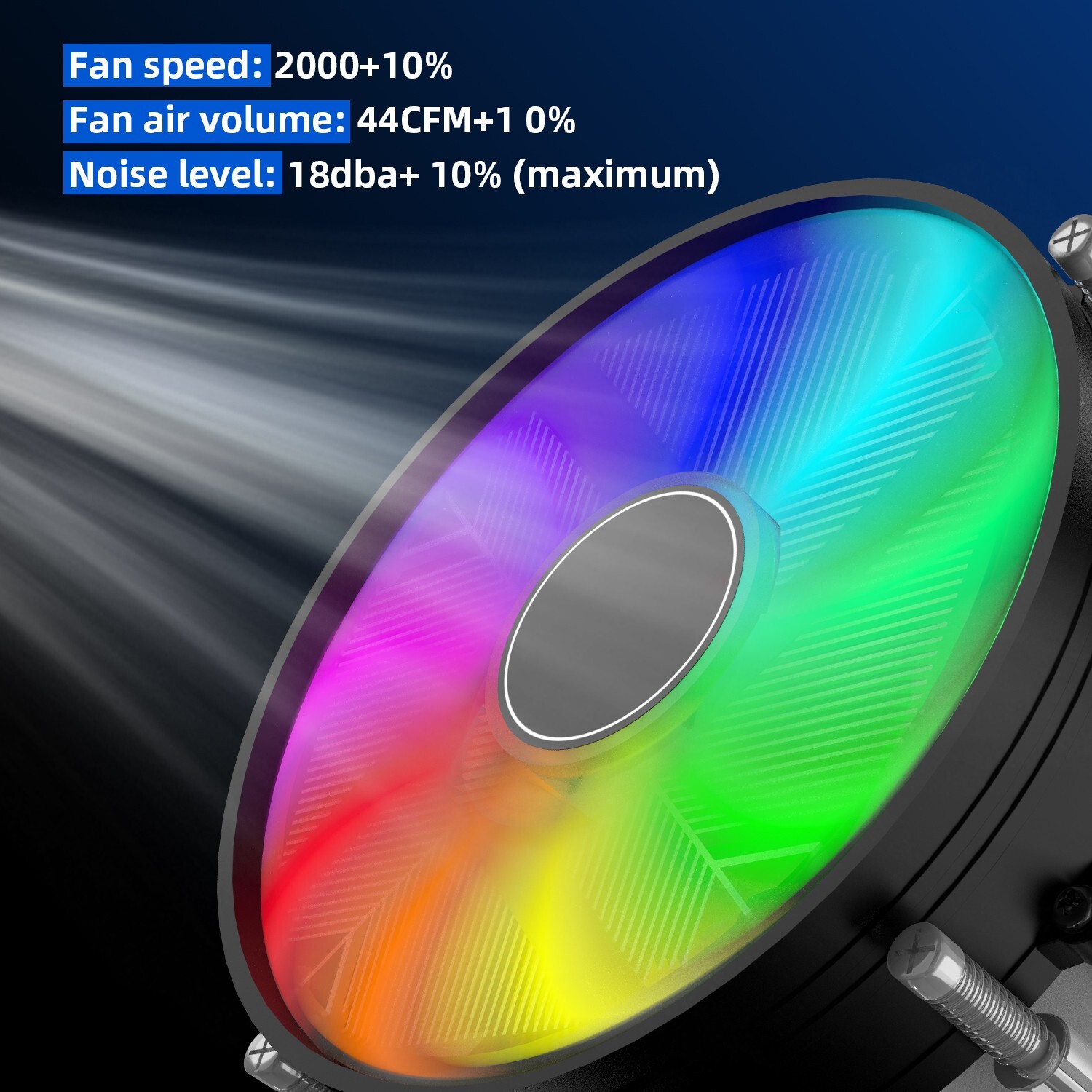 RGB CPU Air Cooler PC Computer 90mm Thermal Fan for Intel LGA 1700/1200/1150 USA