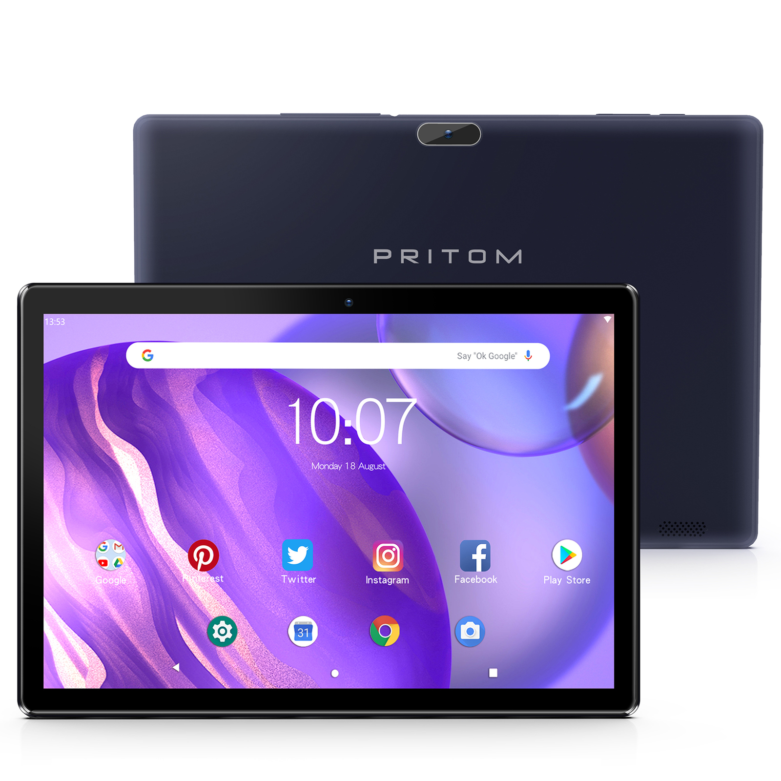 PRITOM 10 inch Android Tablet, 2GB RAM+32GB ROM, Quad-Core Processor 5000mAh New