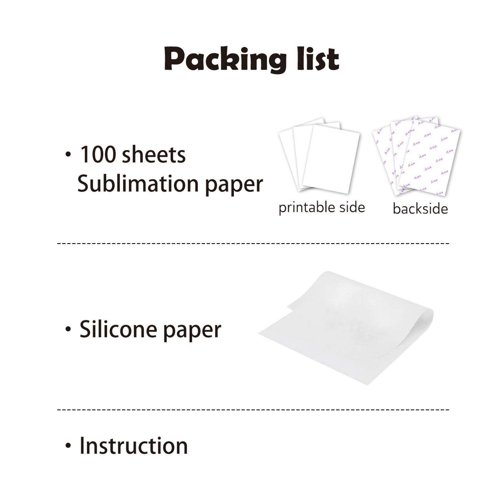 Bundle A-SUB Sublimation Paper 8.5×11 125g + Koala Sublimation Ink ET-2803 2720