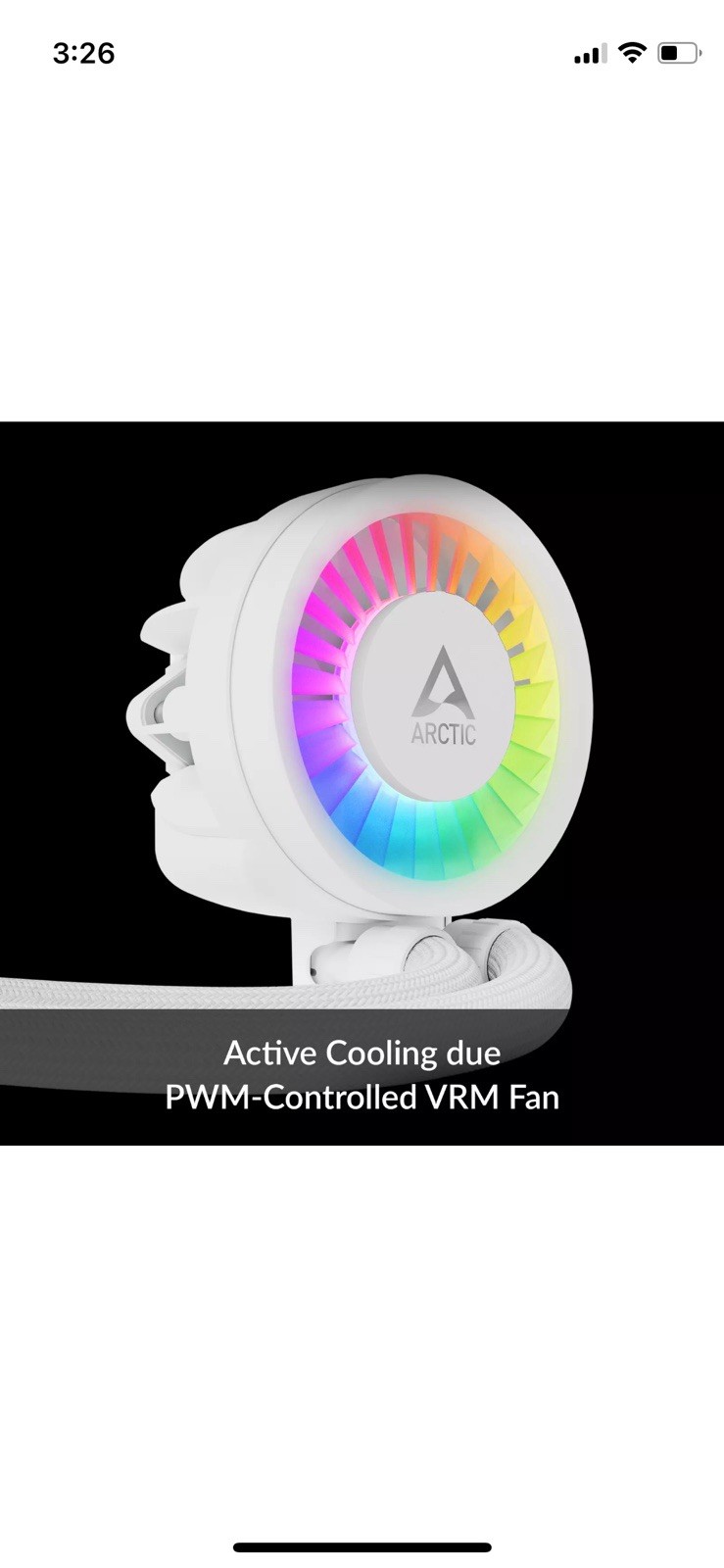 ARCTIC Liquid Freezer III 280 A-RGB white PC Water Cooler AIO Cooling CPU