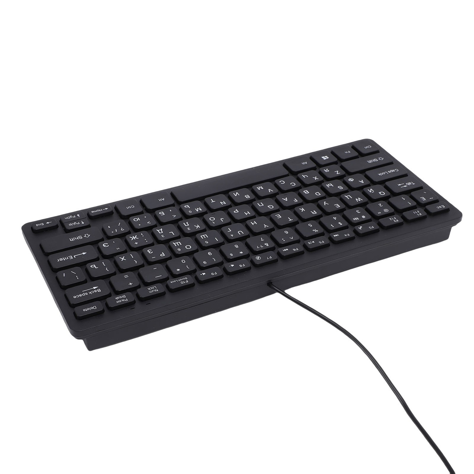 Russian Keyboard USB 78 Keys Plug And Play Proof Small Wired Keyboar KKJD