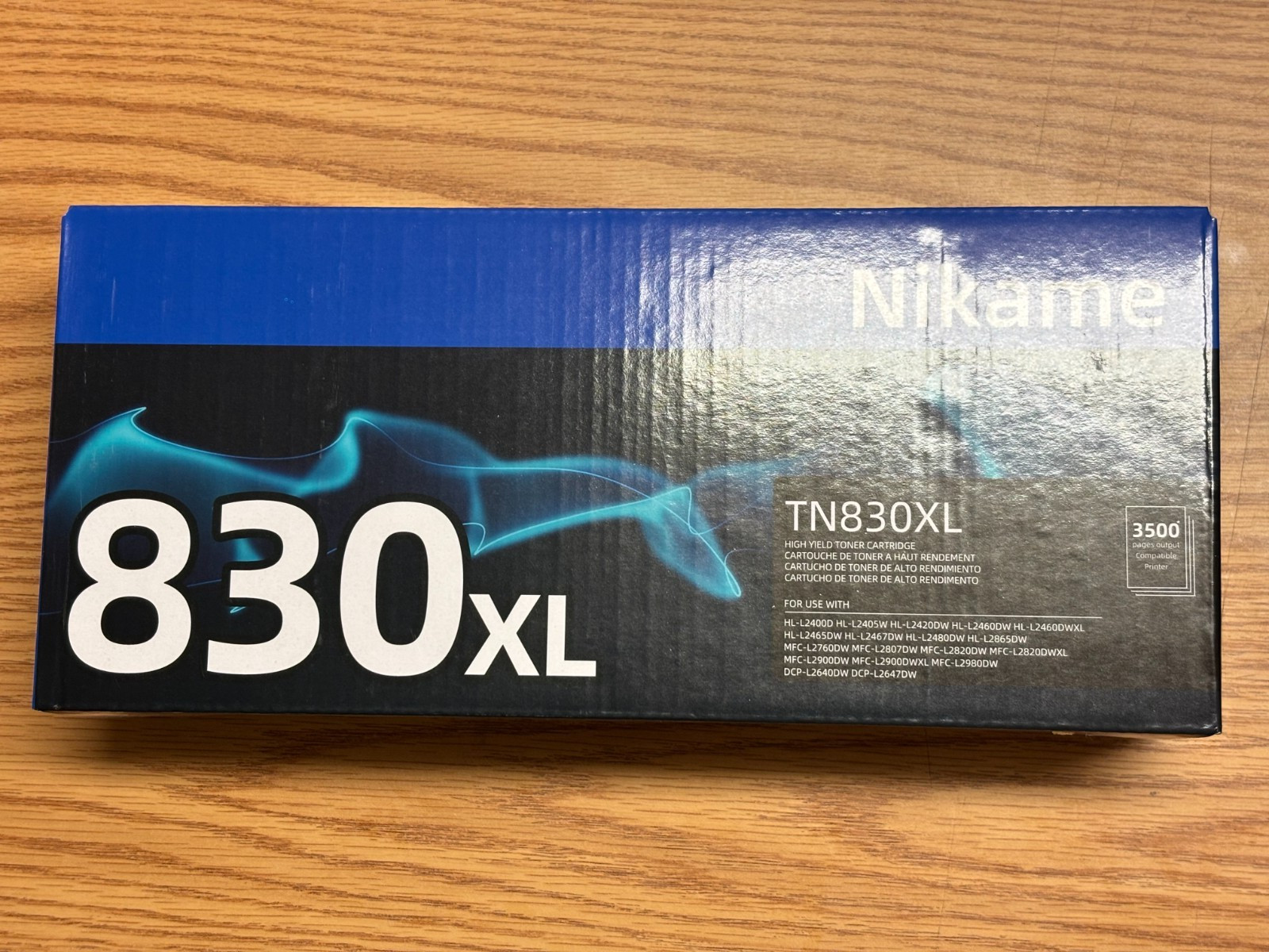 TN830XL TN830 Toner Cartridge Black High Yield 3500 Pages 1-Pack for Brother …