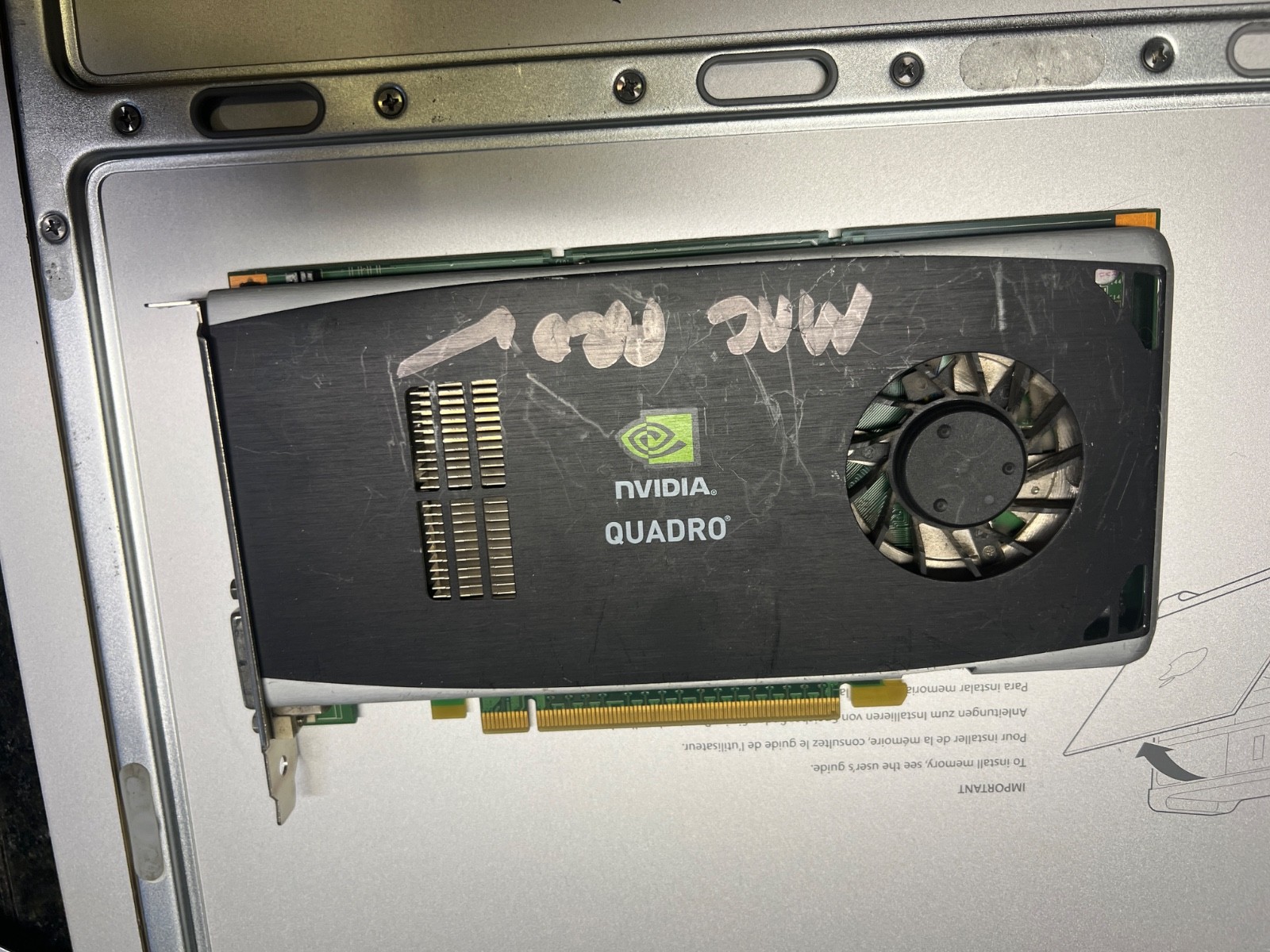 NVIDIA QUADRA FX 1800 768MB GPU Video Card for Mac Pro No Boot Screen