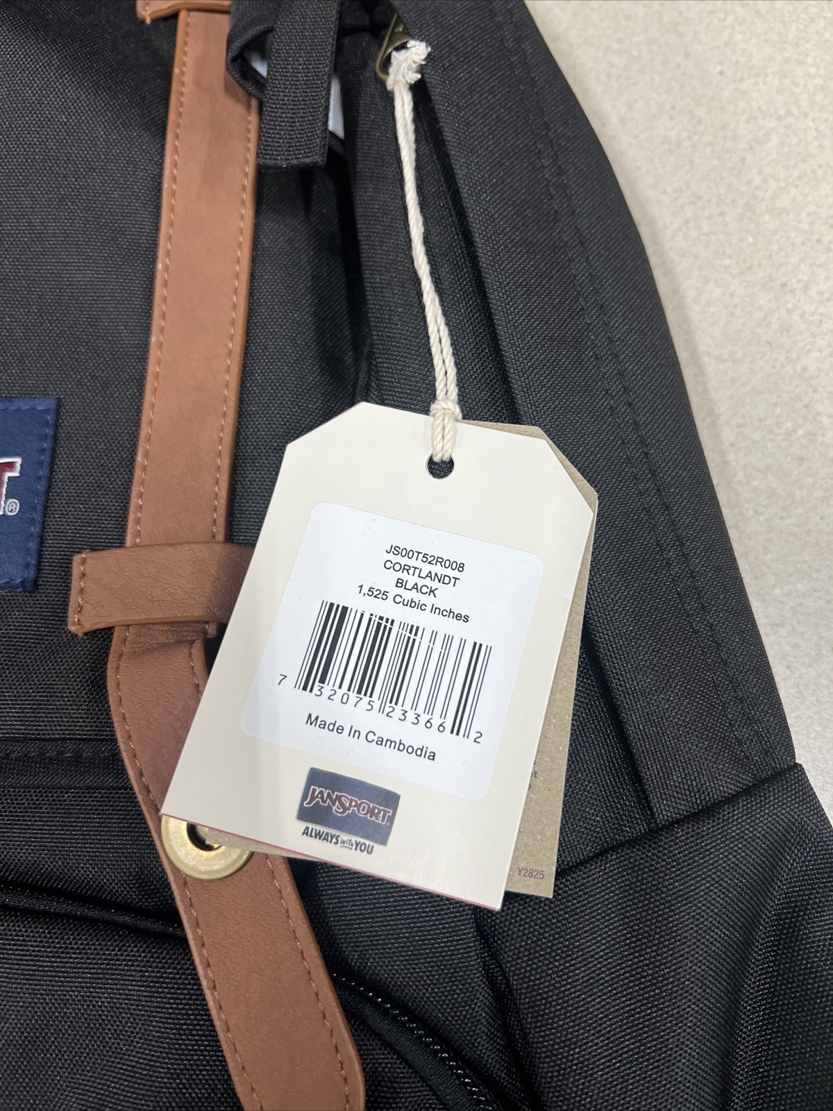JanSport Cortlandt Laptop Backpack, Black, 15” One Size