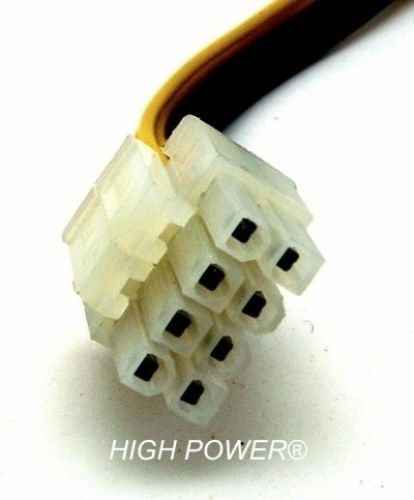 Lot of 4: NEW 13″ 4-pin Molex to 8pin/ 4+4-pin 12V Converter Power Adapter Cable