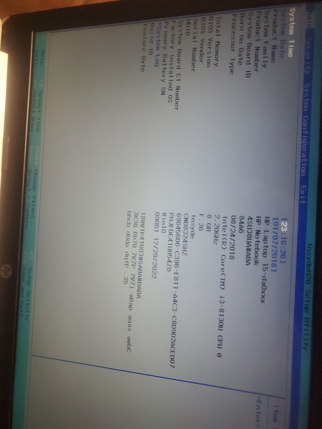 HP Laptop 15da0xxx I3 8th Gen. Sale For Part