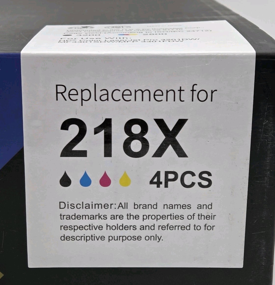 218X 4pk Toner Cartridge for HP Color LaserJet Pro 3201DW MF3301SDW MFP3301FDW