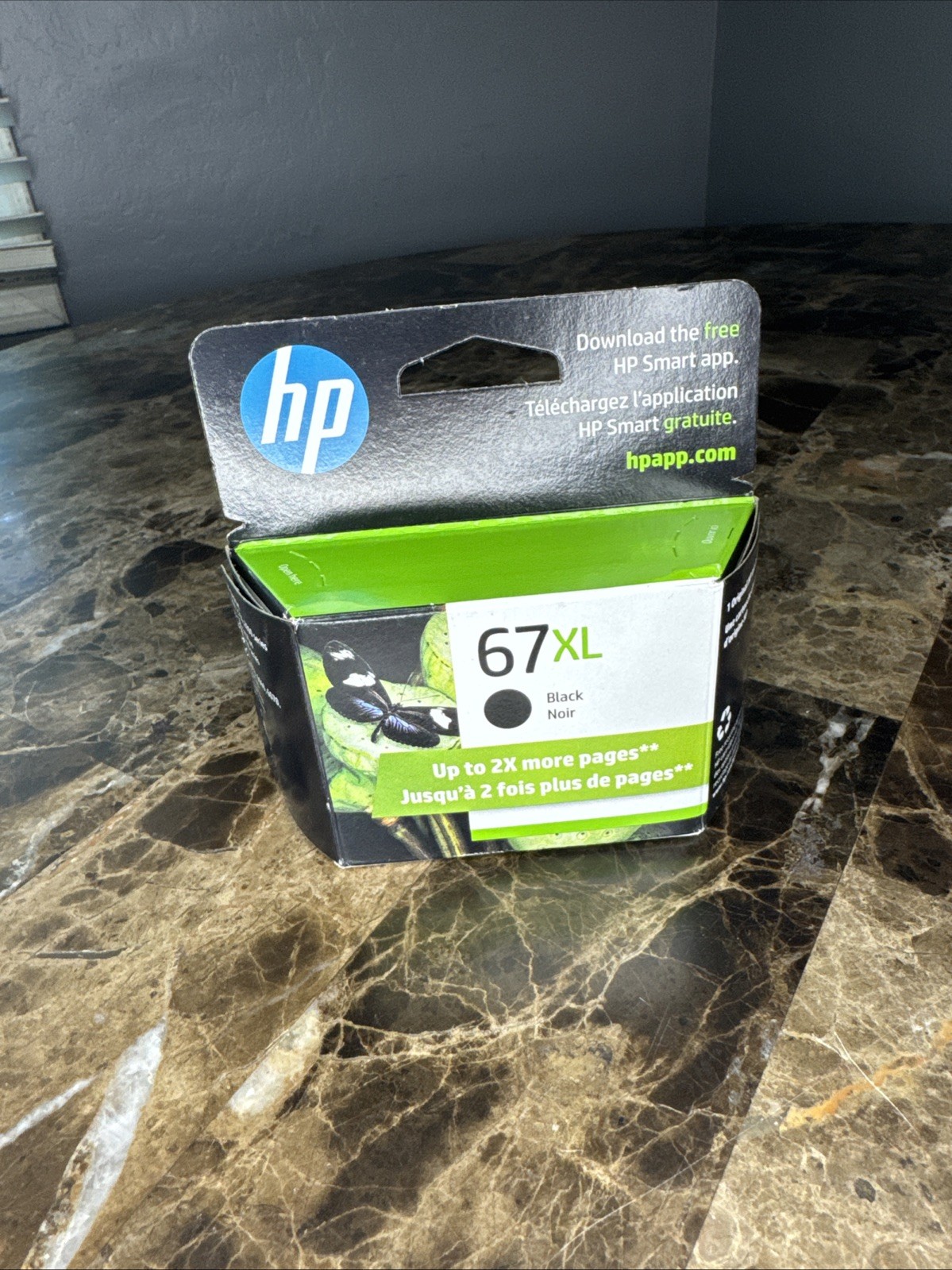 HP 67XL High Yield Black Original Ink Cartridge, New OEM Jul 2026