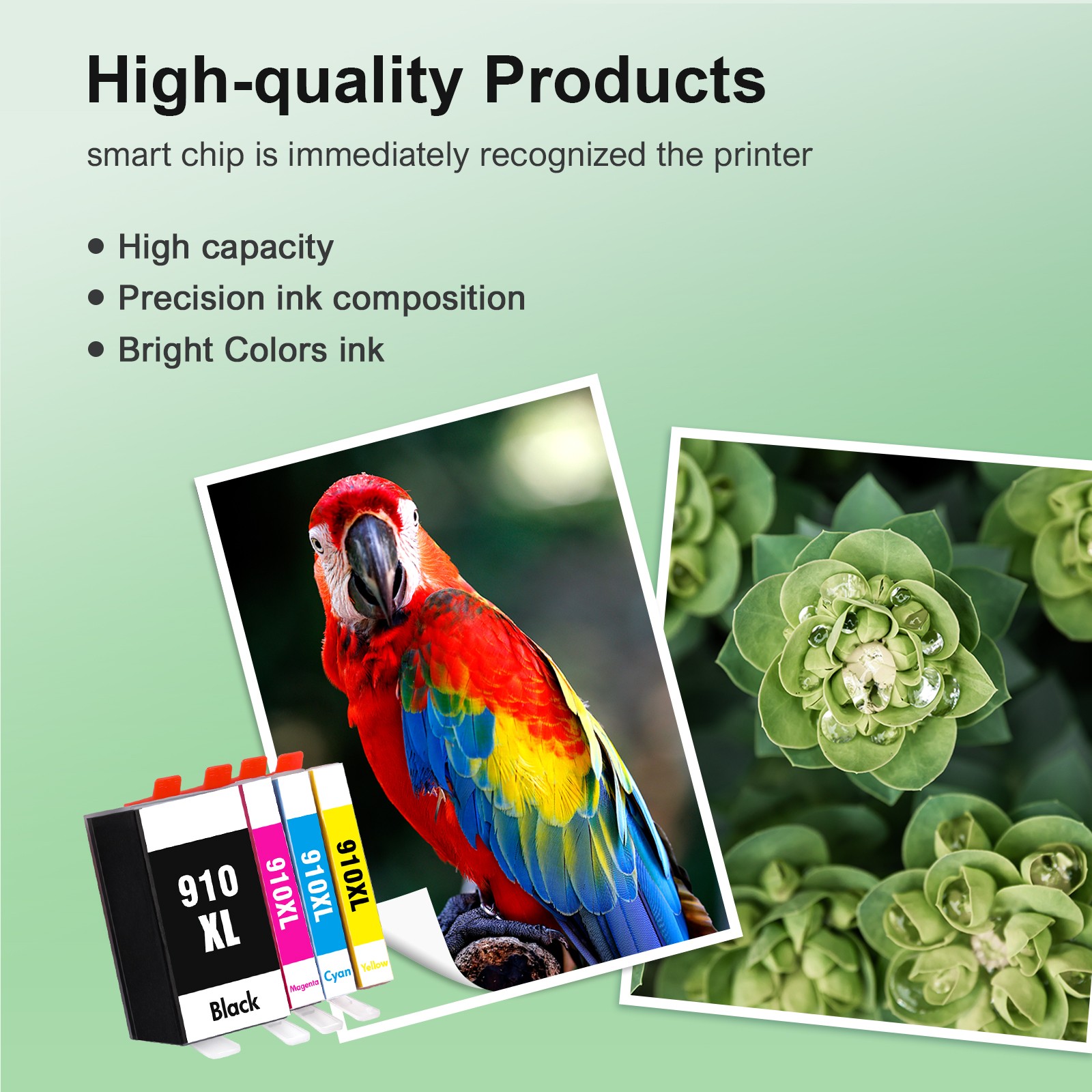4PK 910 XL 910XL Ink Cartridges for HP 910-XL Ink OfficeJet Pro 8020 8015 8028