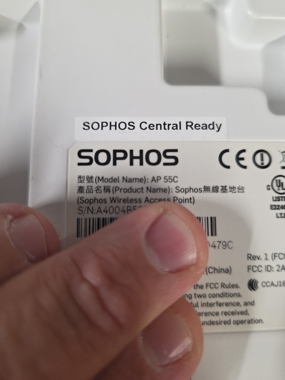 SOPHOS AP 55C WIRELESS ACCESS POINT – NO POWER ADAPTER