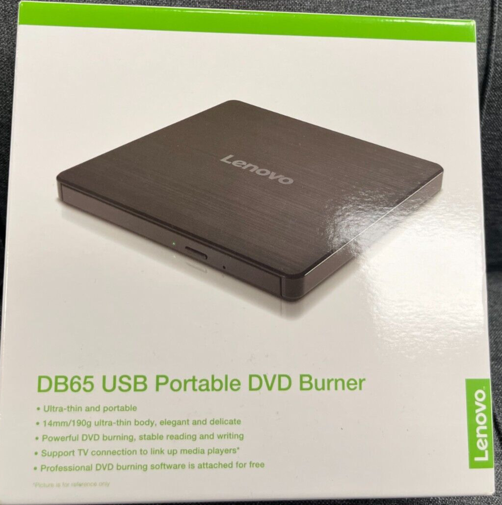 Lenovo DB65 USB Portable Slim DVD Burner #888015471 Brand-New