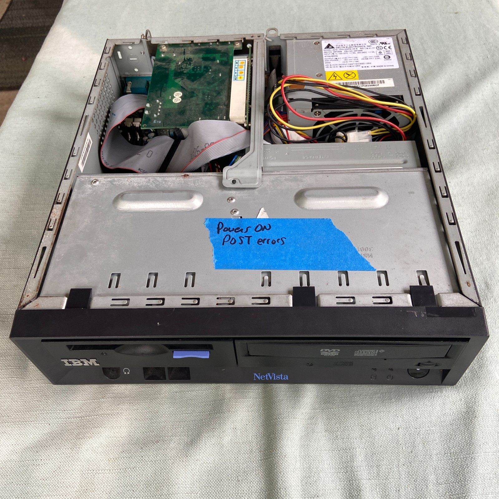 IBM PC Computer NetVista 8319 48U Delta DPS-200PB-138 B HDD DVD POST Error Parts