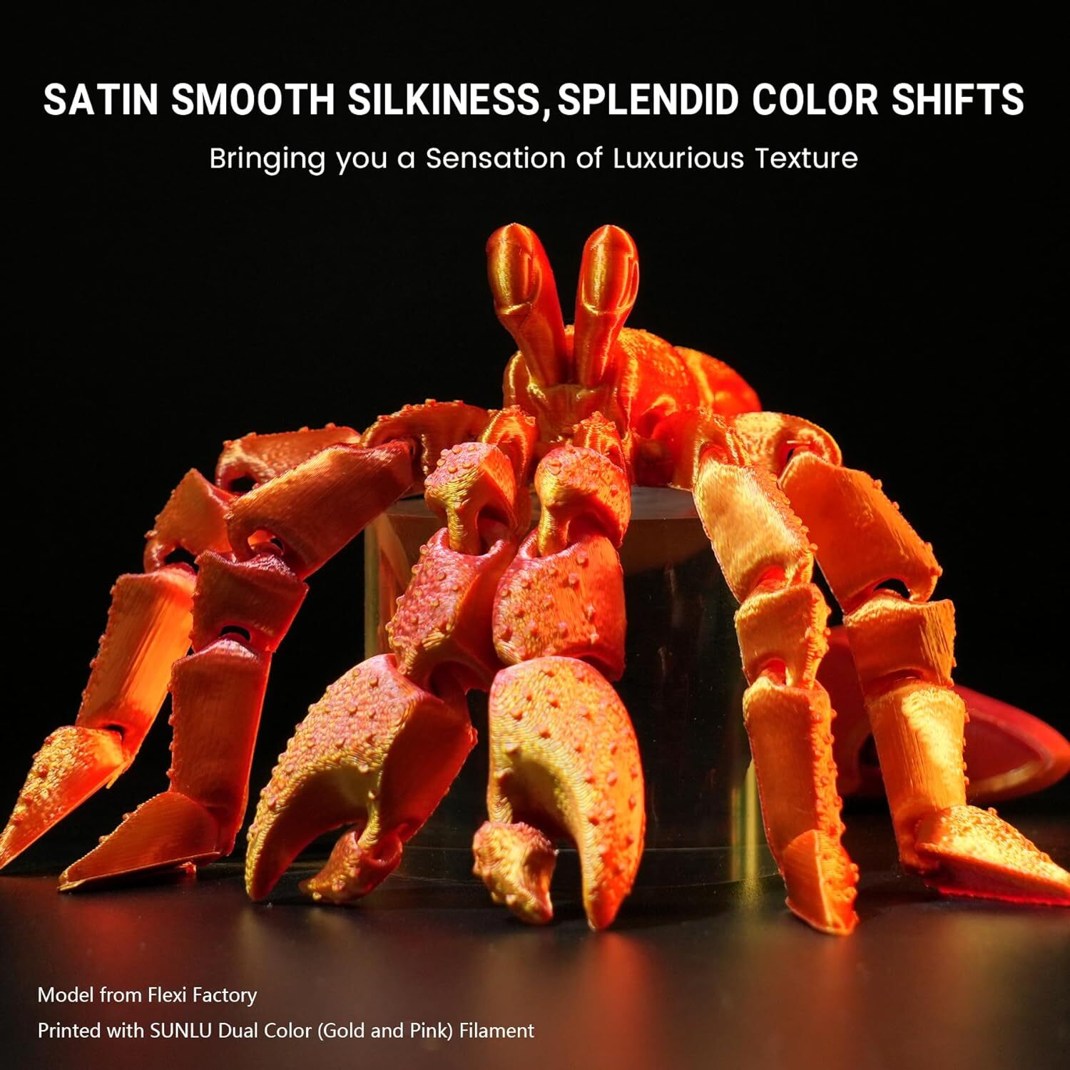 JAYO 1.75mm SILK PLA+ 3D Printer Filament Dual-Color Tri-Color Shiny 1.1KG FDM
