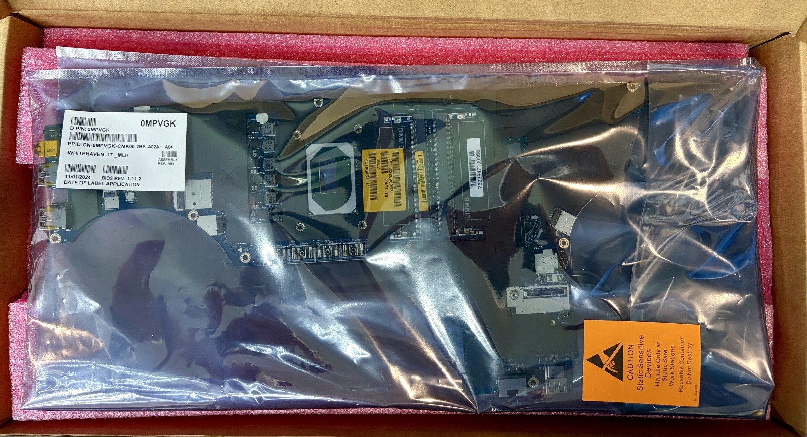 Dell Precision 7740 Motherboard Intel Xeon 2276M Hexa-Core 2.8GHz LA-H281P MPVGK