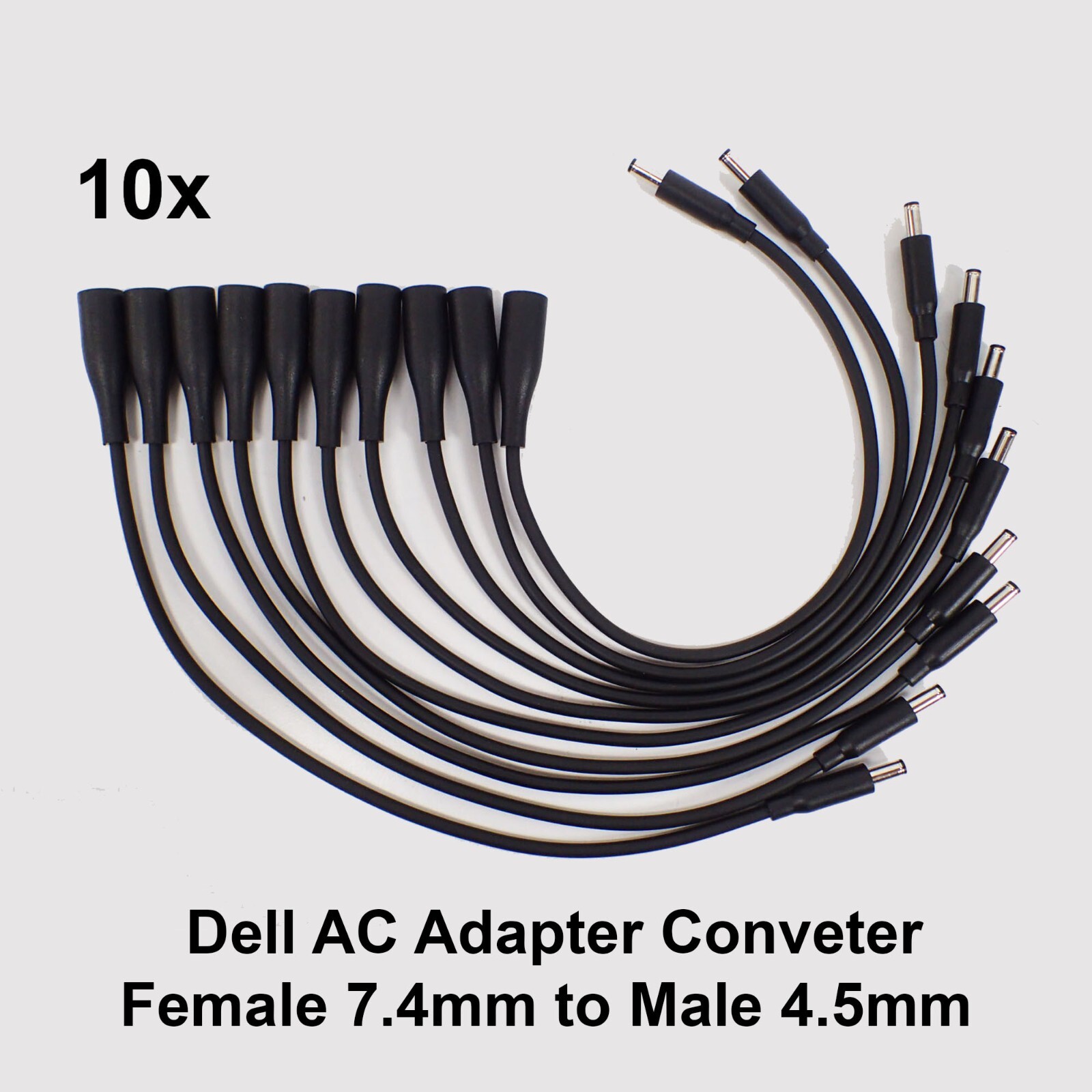 10x Power Charger Converter Adapter Cable 7.4mm To 4.5mm For dell Small Tips