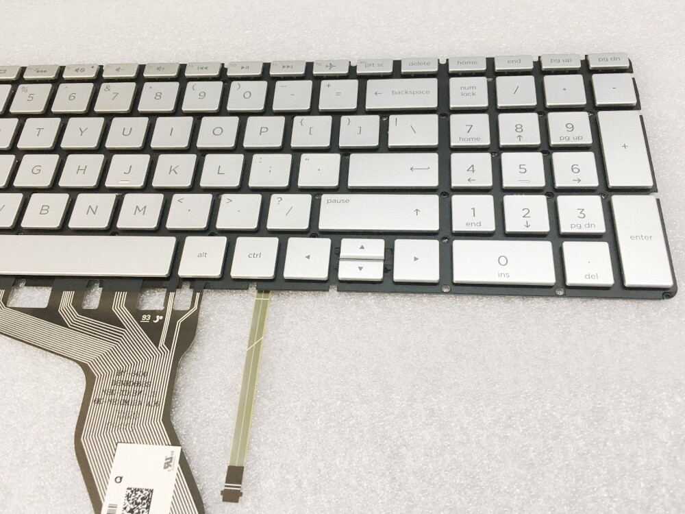 HP 15m-bp 15m-bp111dx 15m-bp112dx Laptop Backlit Keyboard Silver