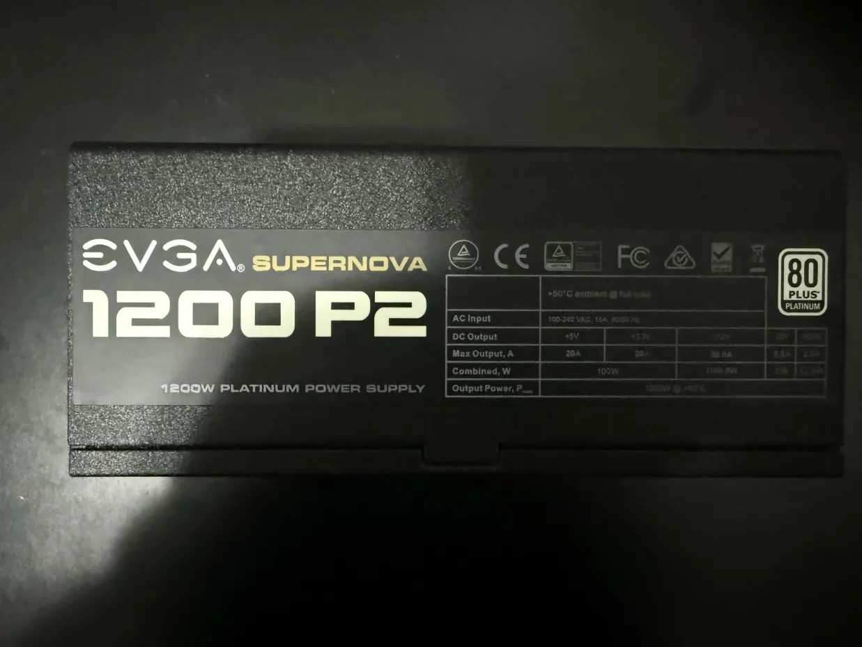 EVGA SuperNOVA 1200 P2 1200W 80 Plus Platinum Power Supply