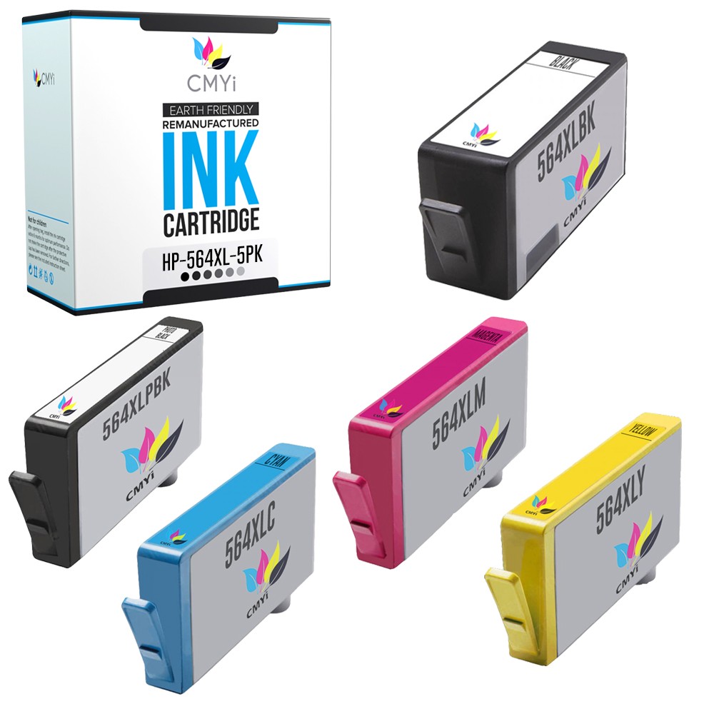 Black Color CMYi Ink Lot for HP 564XL Cartridge for PhotoSmart DeskJet OfficeJet